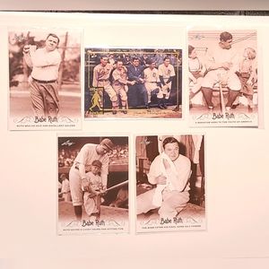Babe Ruth Topps and Panini MLB Baseball Card Lot of 5